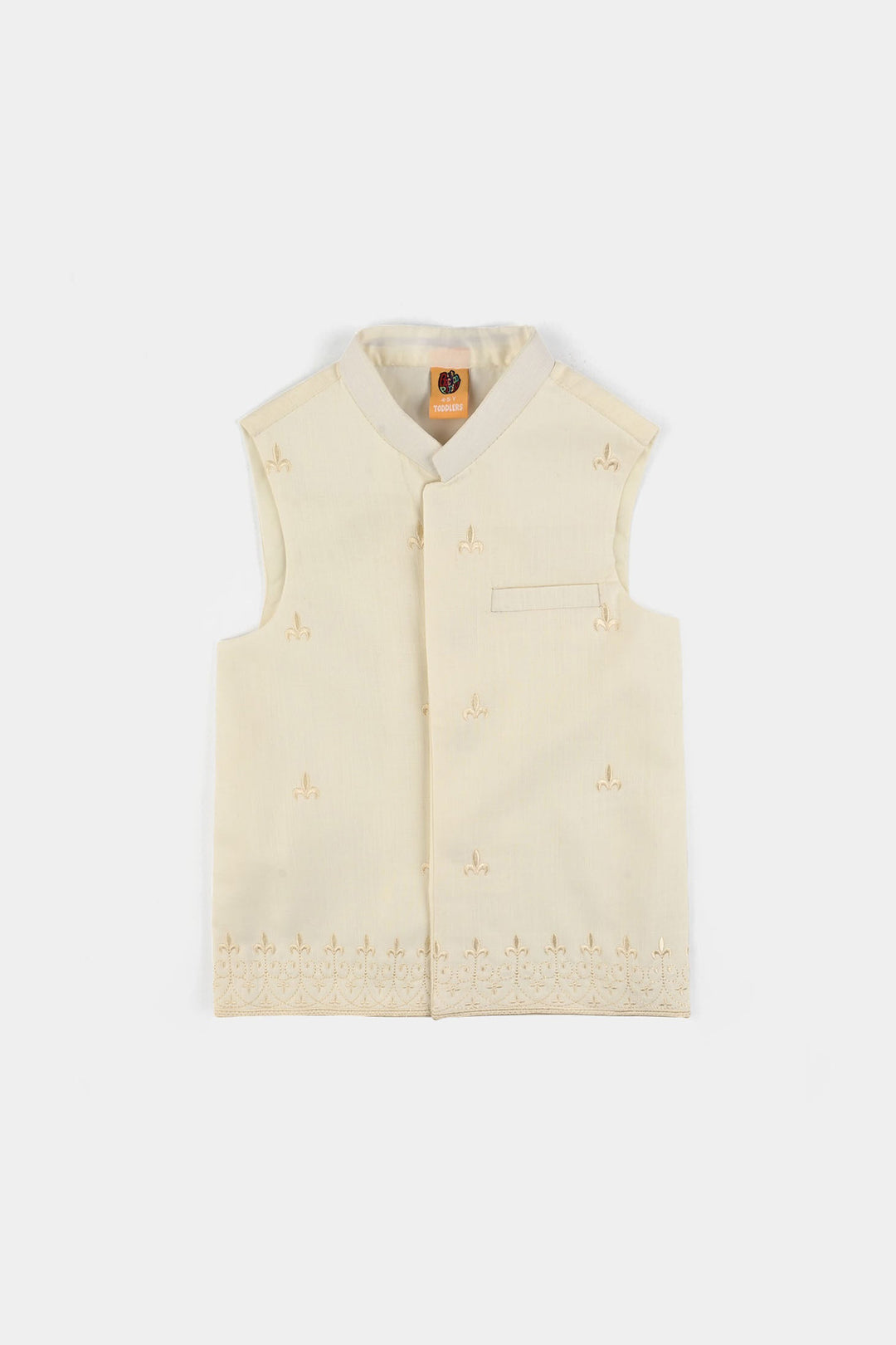 Boys Cotton Slub 3Piece Suit (Blended)-Off.White