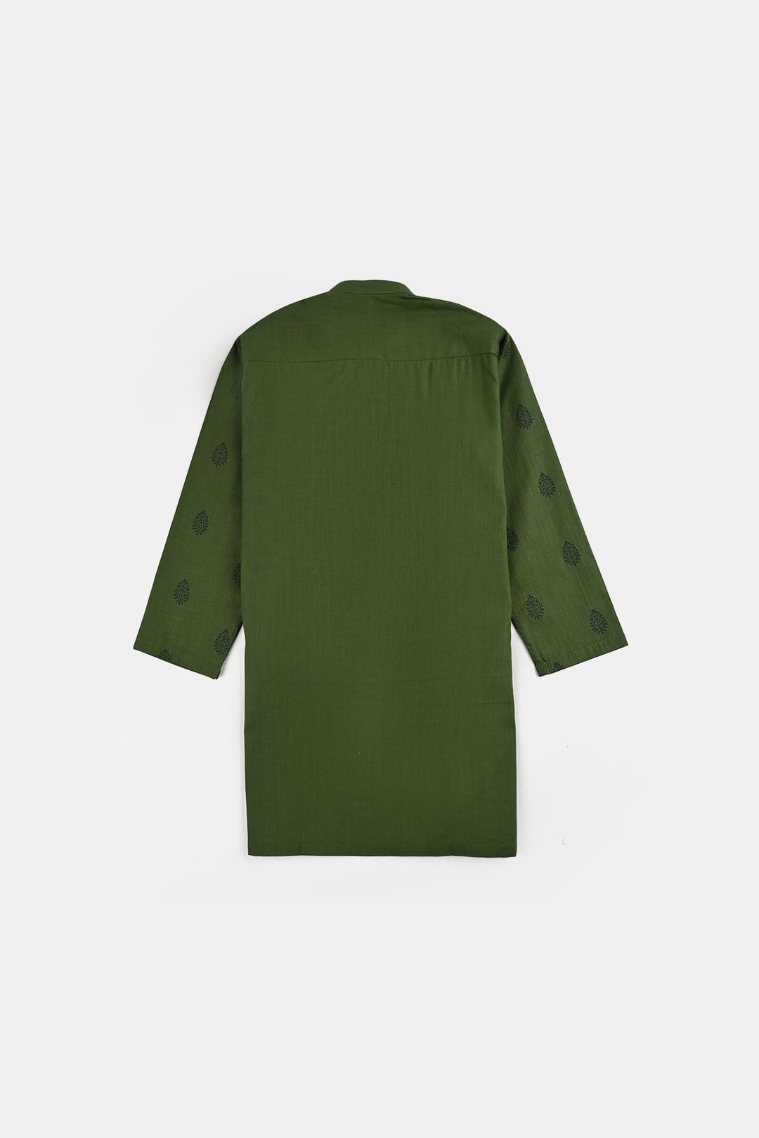 Boys Cotton Slub Kurta Pajama - Green