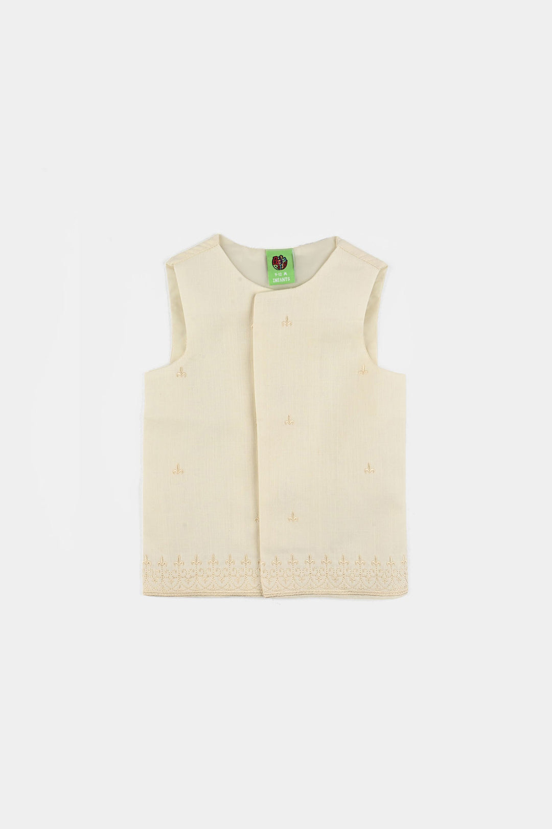 Infant Boys Cotton Slub 3Piece Suit (Blended)-OFF-White