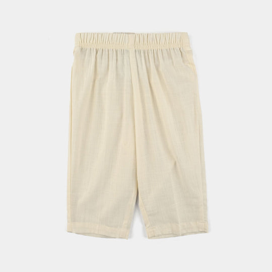 Infant Boys Cotton Slub 3Piece Suit (Blended)-OFF-White