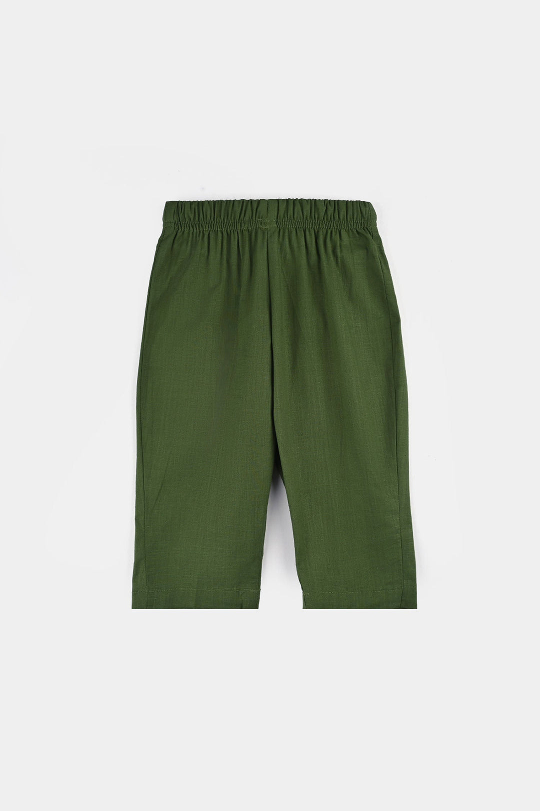 Infant Boys Cotton Slub Kurta Pajama - Green