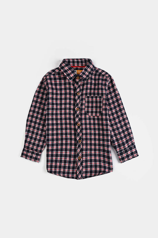 Boys Flannel Shirt (Dark Mode)