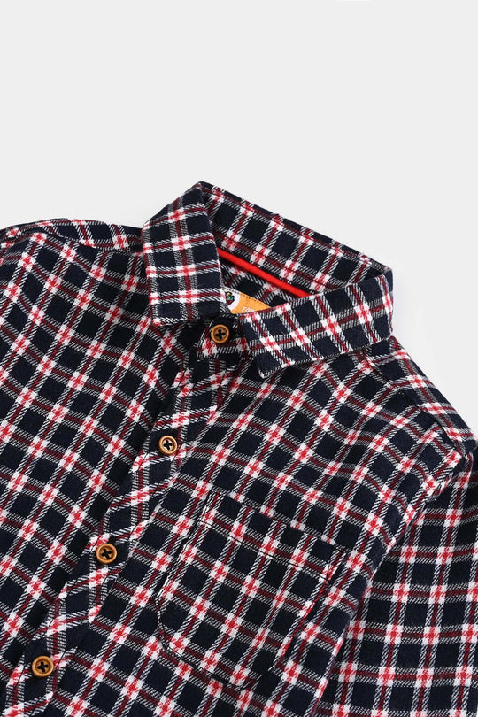 Boys Flannel Shirt (Dark Mode)