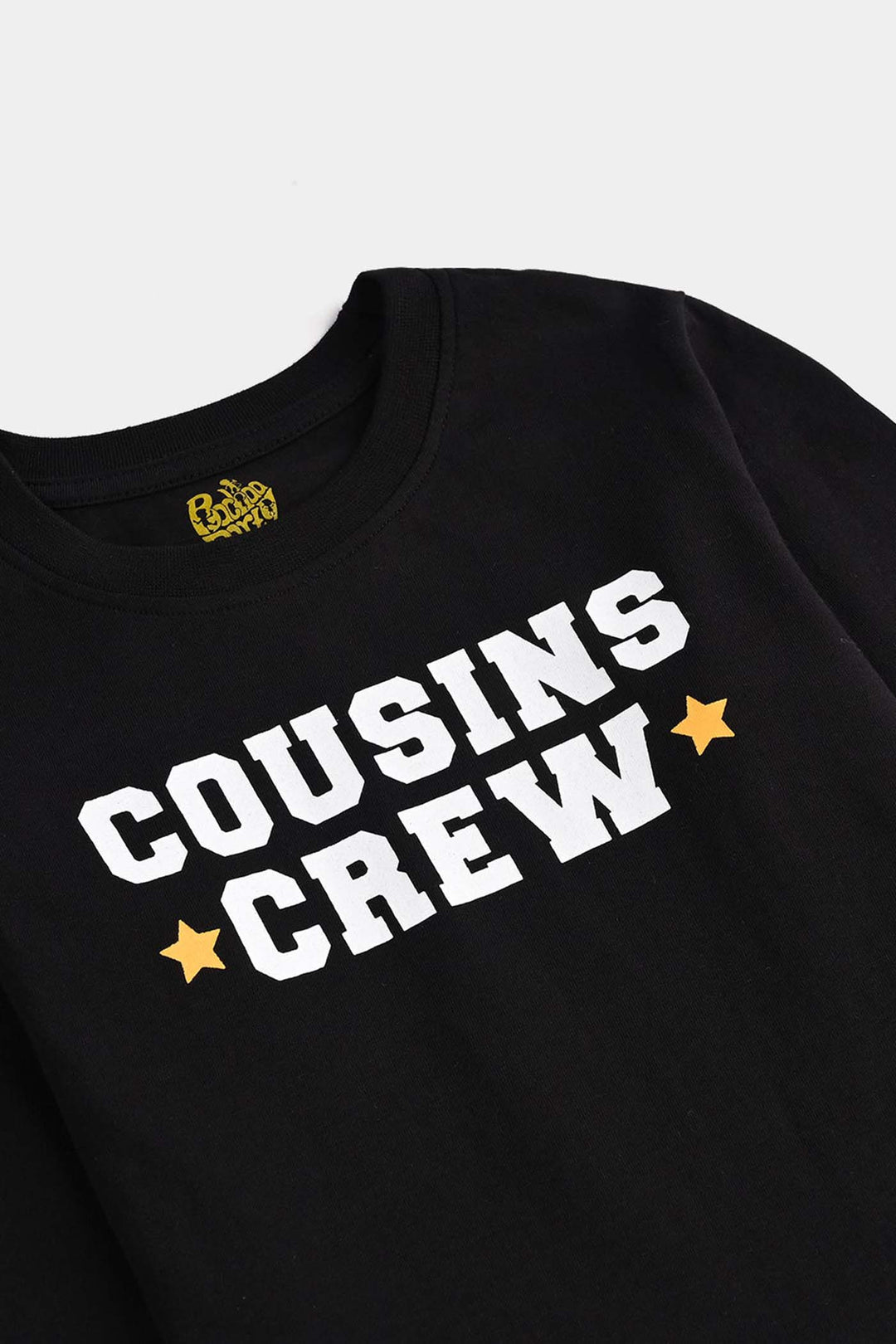 Boys Jersey/Terry T-Shirt F/S Cousins Crew-BLACK