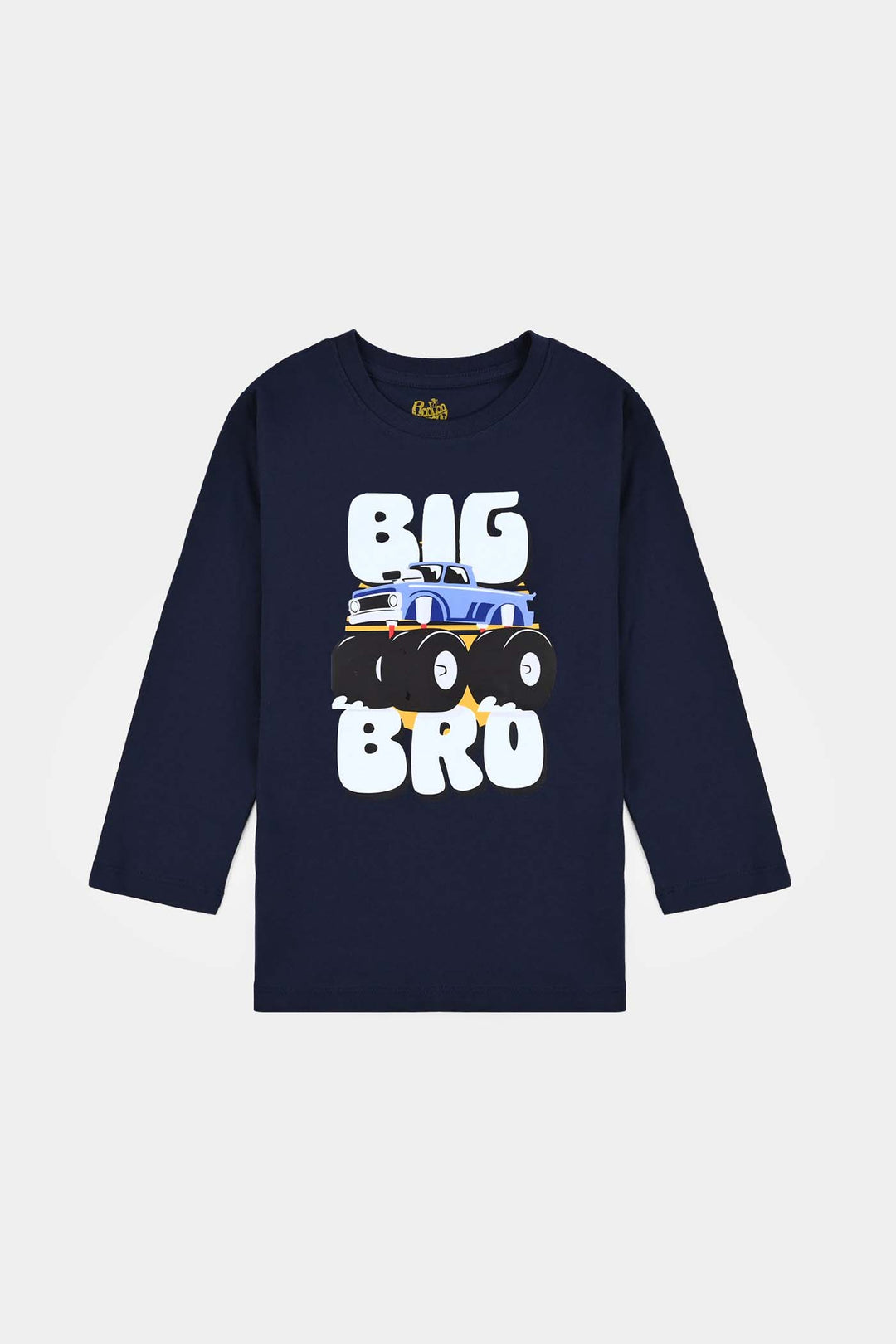 Boys Jersey/Terry T-Shirt F/S Big Bro-NAVY