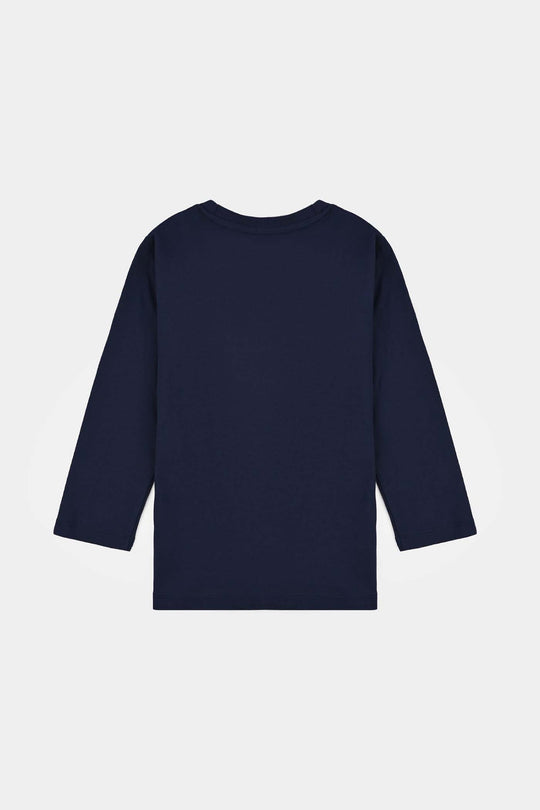 Boys Jersey/Terry T-Shirt F/S Big Bro-NAVY