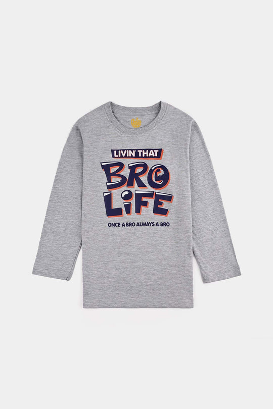 Boys Jersey/Terry T-Shirt F/S Bro Life