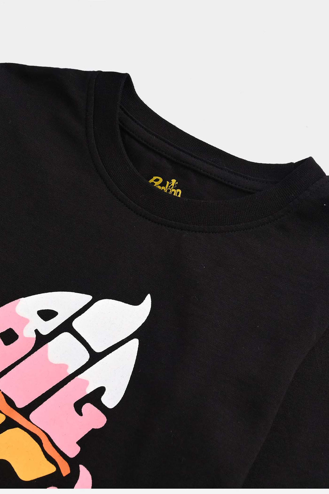 Girls Jersey/Terry T-Shirt F/S Big SIS-BLACK