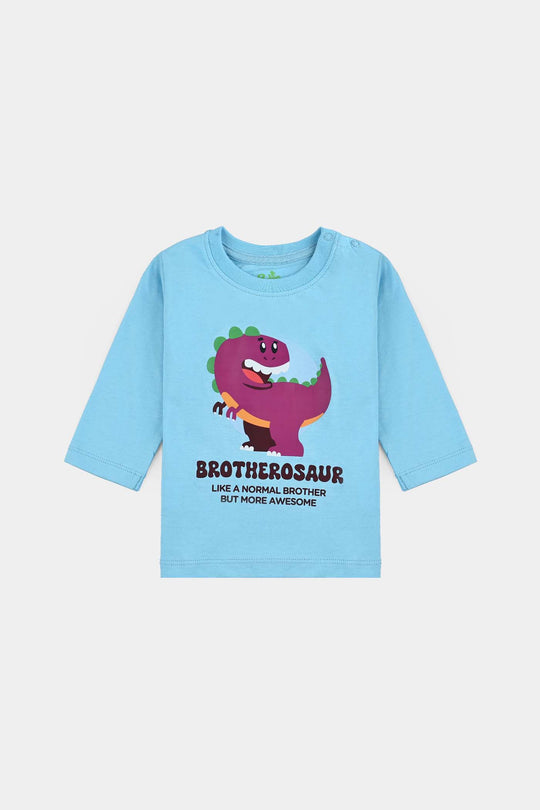 Infant Boys Jersey/Terry T-Shirt Brotherosaur