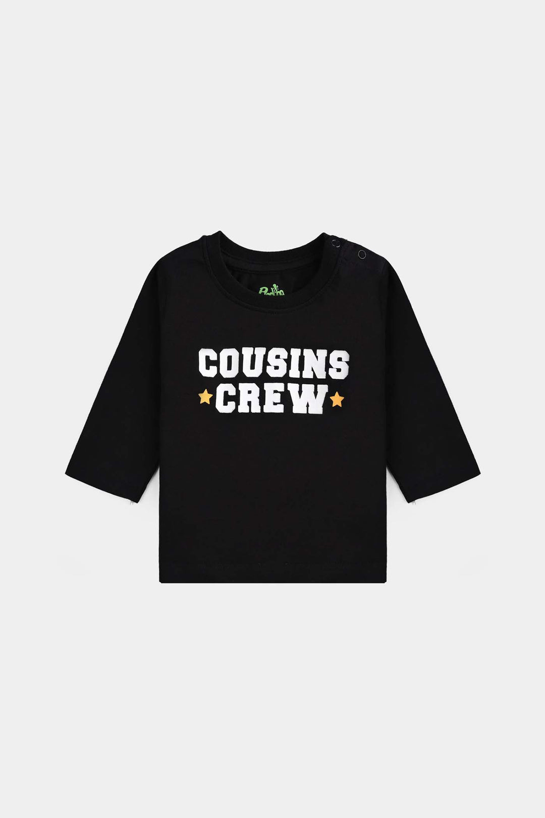 Infant Boys Jersey/Terry T-Shirt Cousins Crew-BLACK