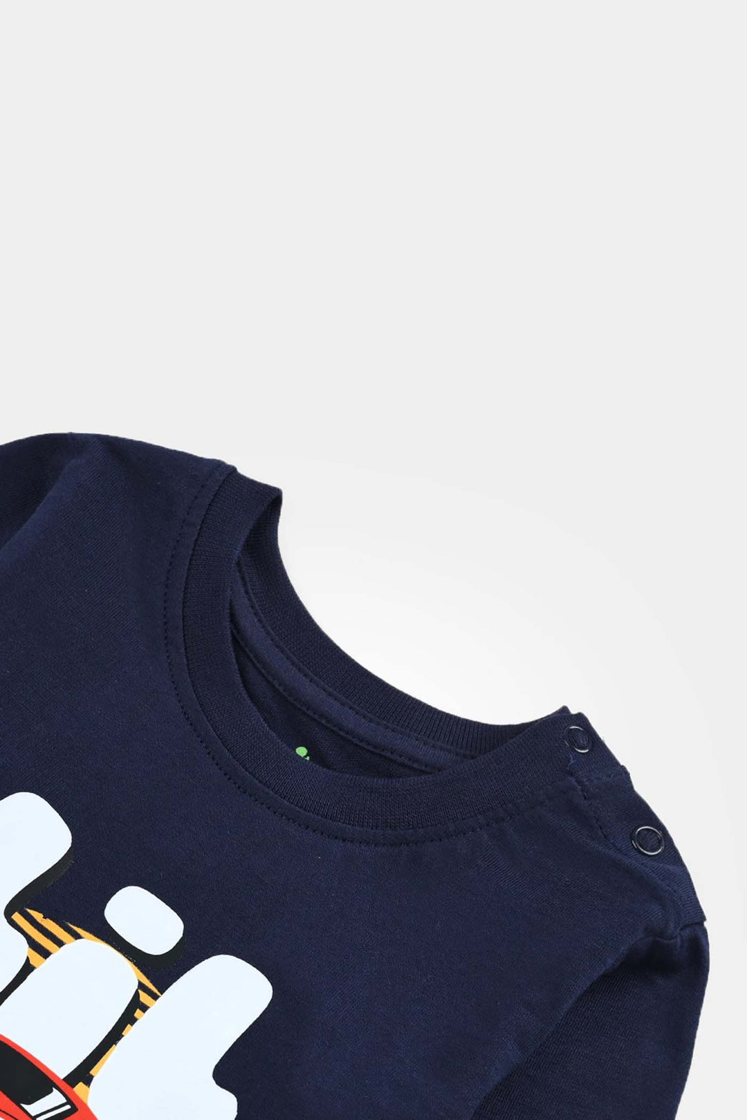 Infant Boys Jersey/Terry T-Shirt Lil Bro-NAVY