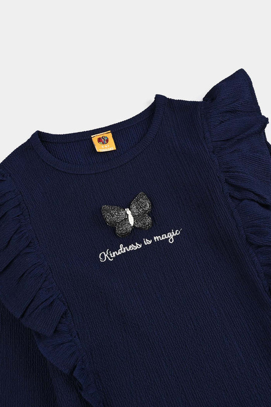 Girls Poly Crinkle 2 Piece KINDNESS IS MAGIC-Blue