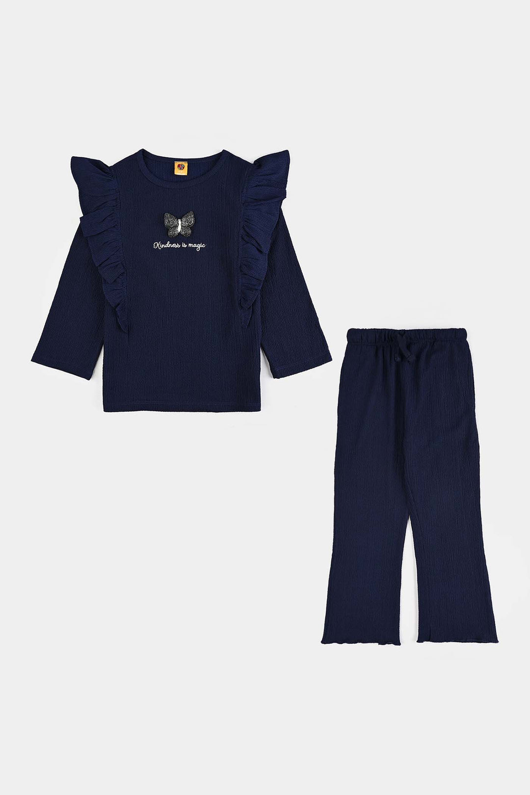 Girls Poly Crinkle 2 Piece KINDNESS IS MAGIC-Blue