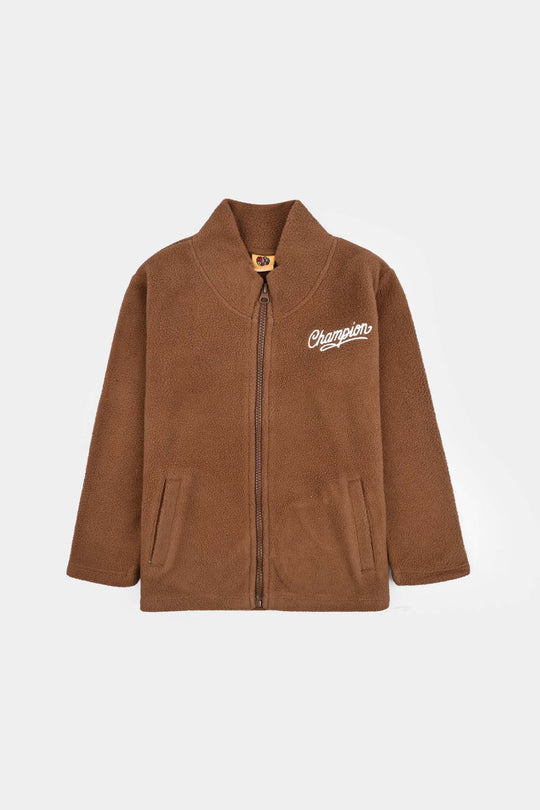 Boys Fleece Jacket Champion-BROWN