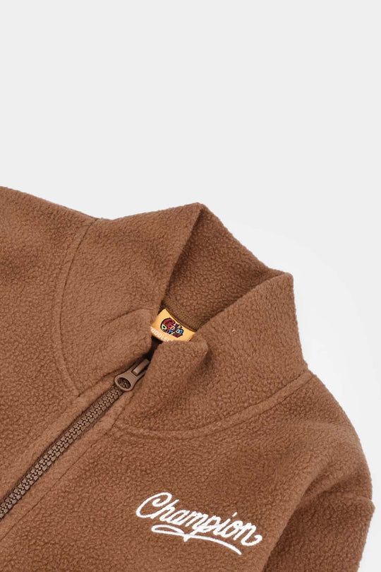 Boys Fleece Jacket Champion-BROWN