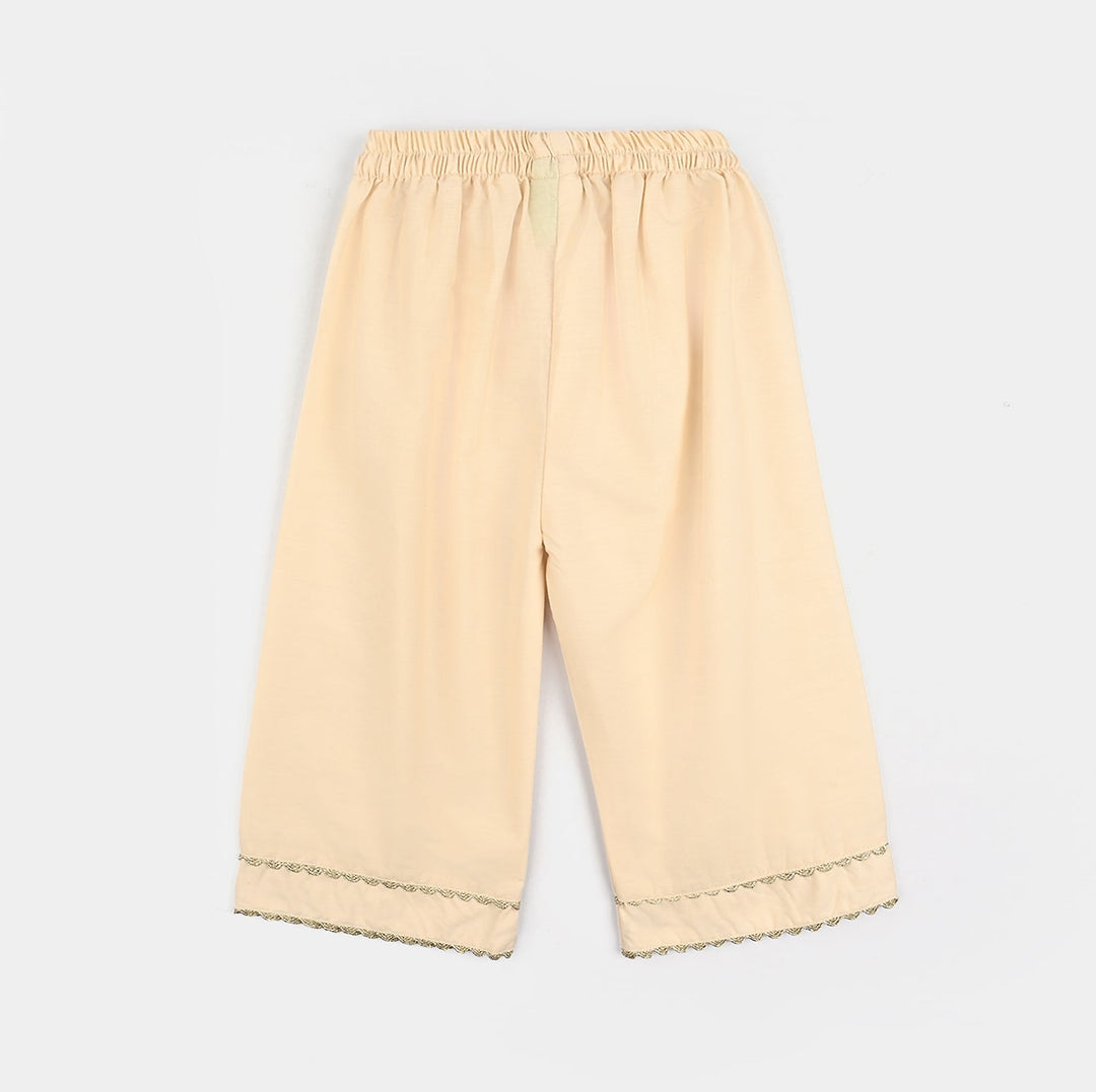 Infant Girls Cotton Poplin Emb 2Pcs Sehar-Cream