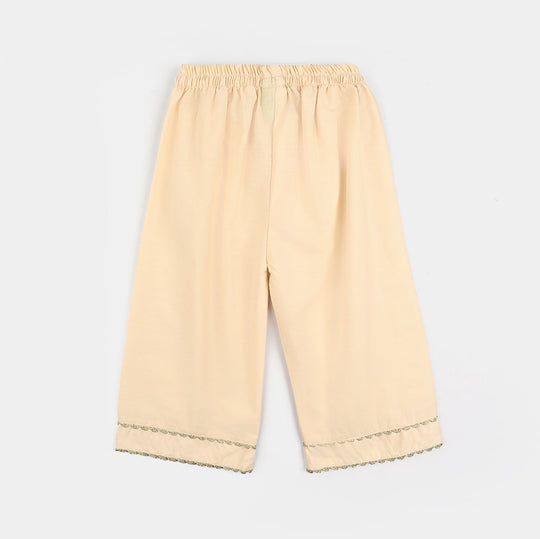 Infant Girls Cotton Poplin Emb 2Pcs Sehar-Cream