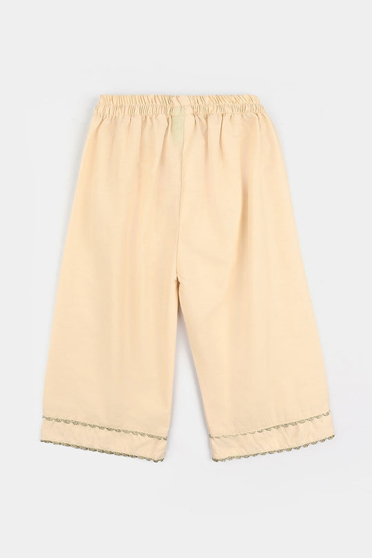 Infant Girls Cotton Poplin Emb 2Pcs Sehar-Cream