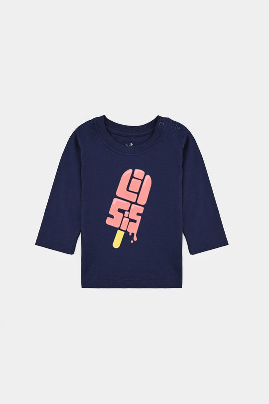 Infant Girls Jersey/Terry T-Shirt F/S Lil SIS-PURPLE