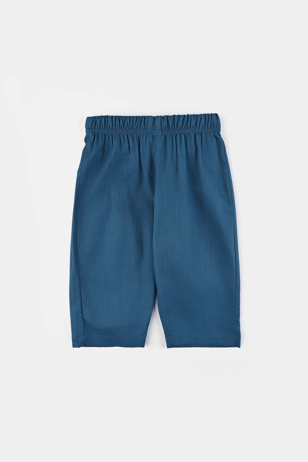 Infant Boys Cotton Slub 3Piece Suit (Puff Motif)-Teal