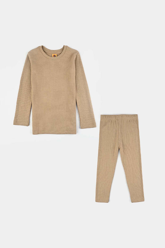 Unisex Thermal Inner Wear Suit - BEIGE