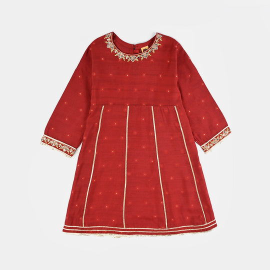 Girls Jacquard 4Pcs - Red