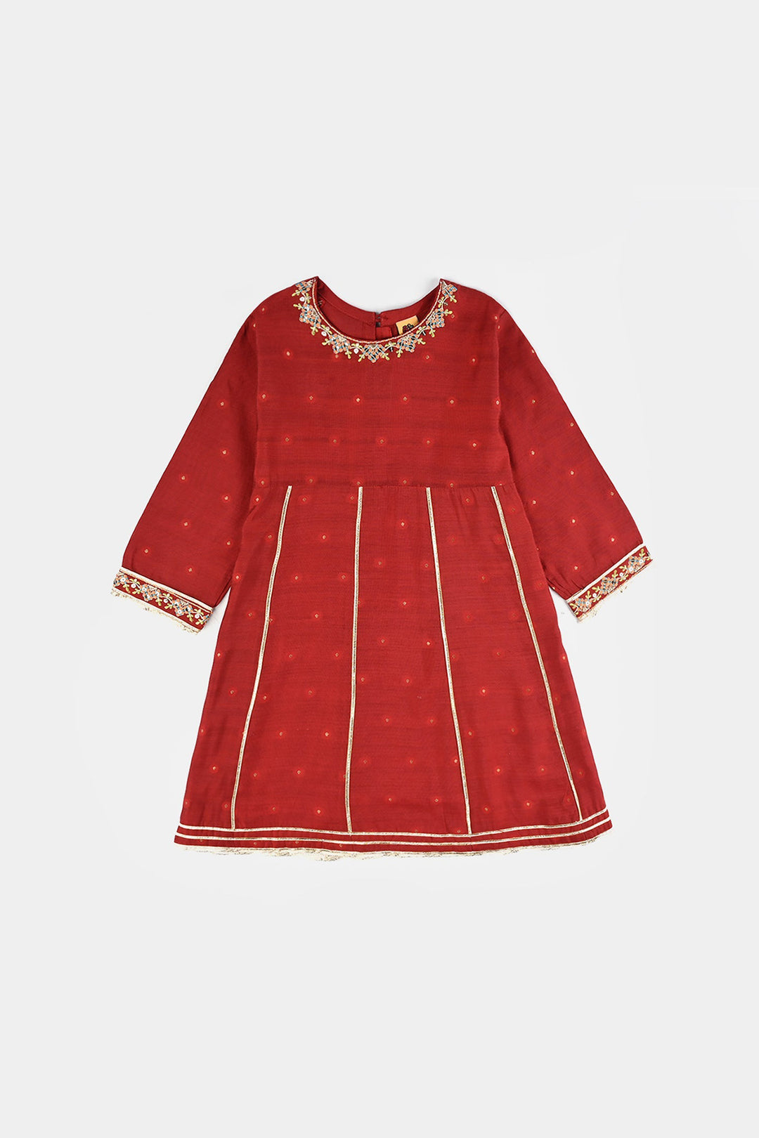 Girls Jacquard 4Pcs - Red