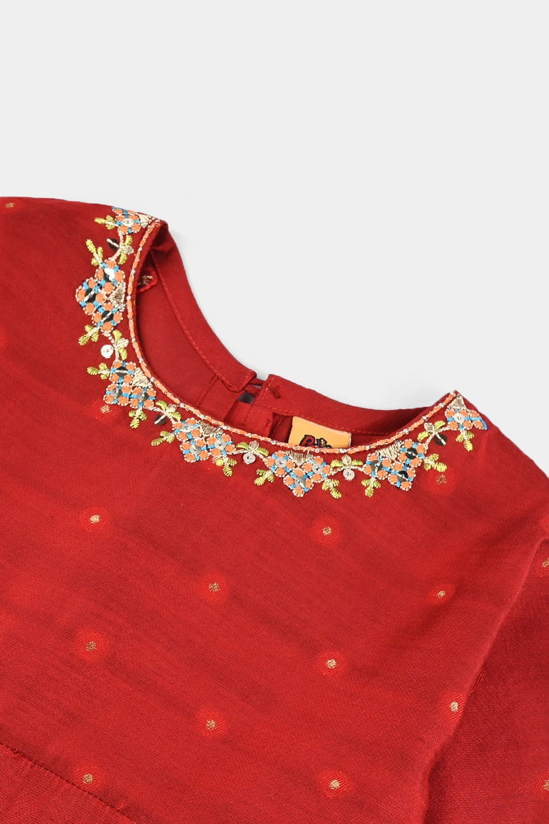 Girls Jacquard 4Pcs - Red