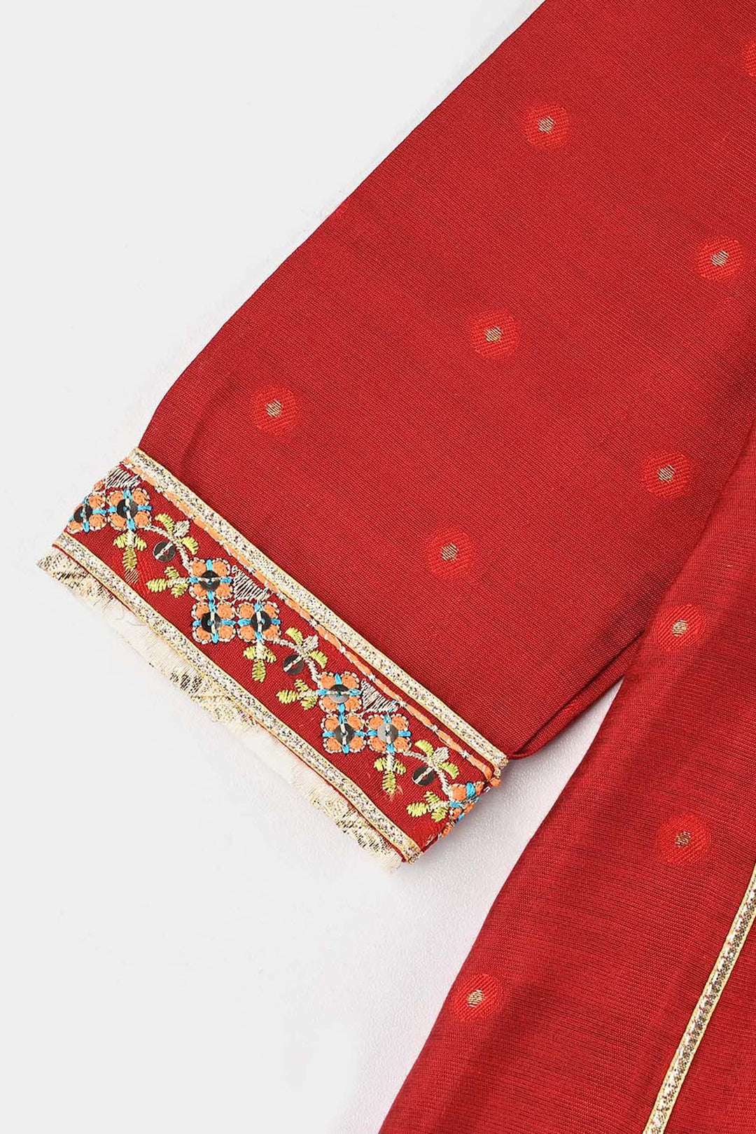 Girls Jacquard 4Pcs - Red