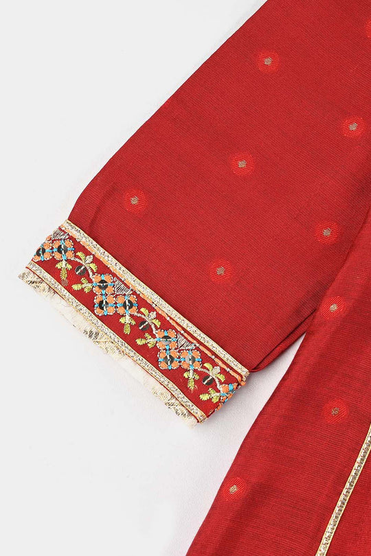 Girls Jacquard 4Pcs - Red