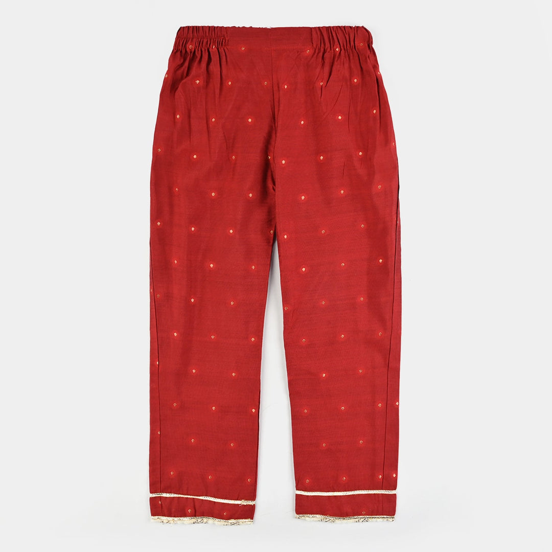 Girls Jacquard 4Pcs - Red