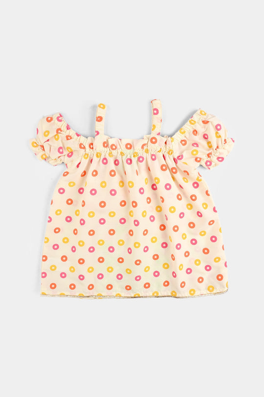 Infant Girls Raw Silk 2Pcs - Cream