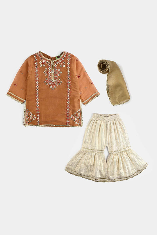 Infant Girls Masori 3Pcs Hassen-ORANGE