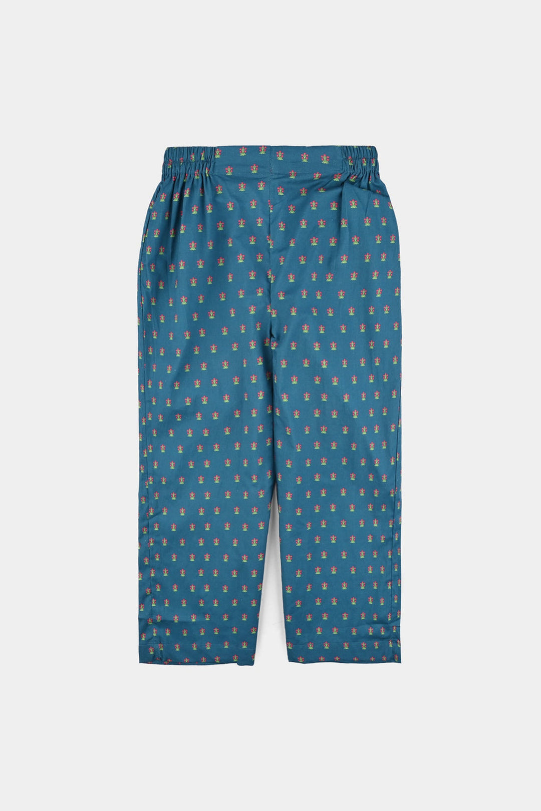 Girls Cotton Printed Culotte Tribe-BLUE