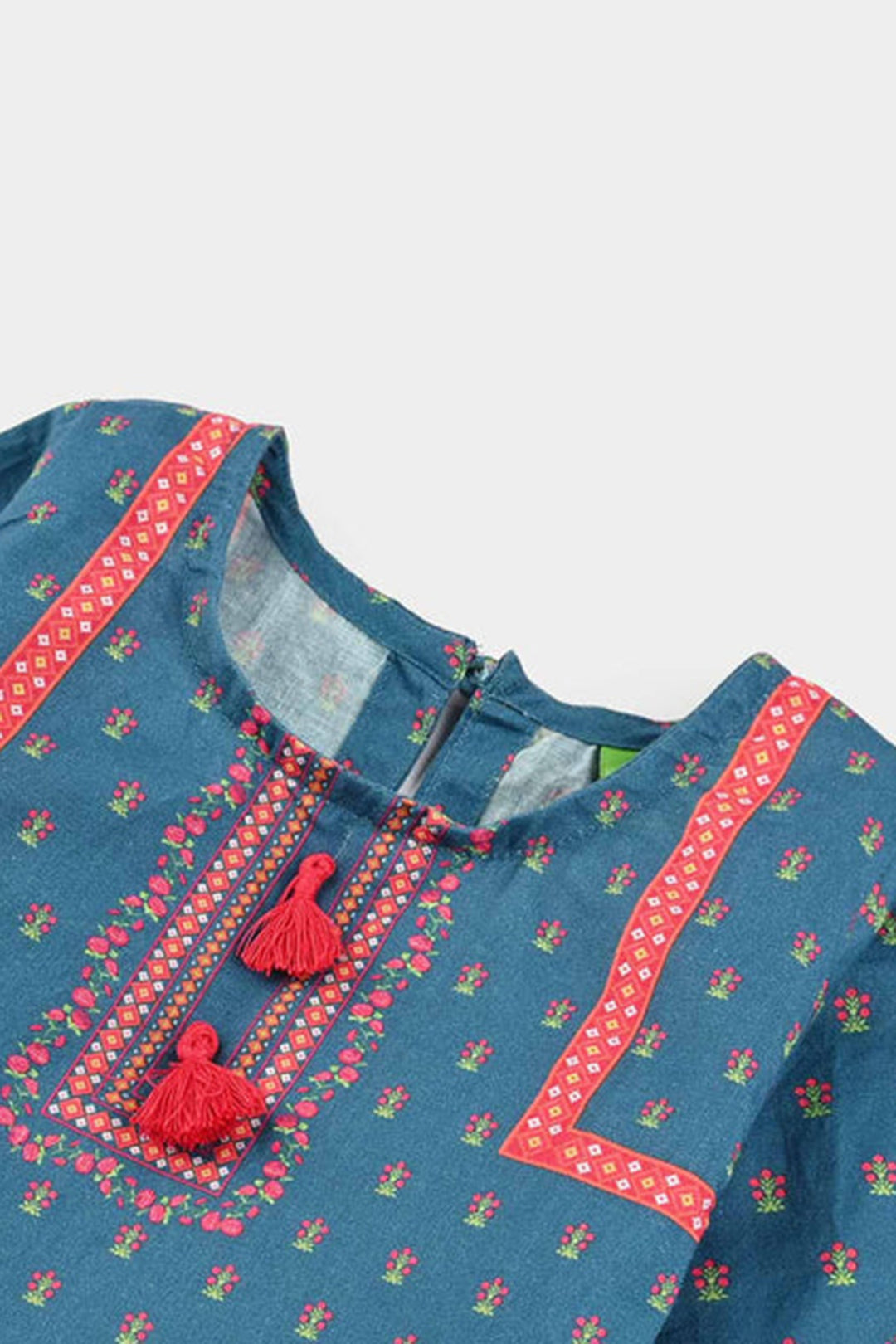 Infant Girls Cotton Printed Kurti Blue Tribe-BLUE