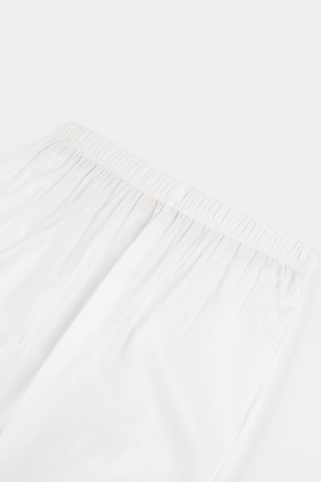 Girls Cotton Casual Basic Pants - White