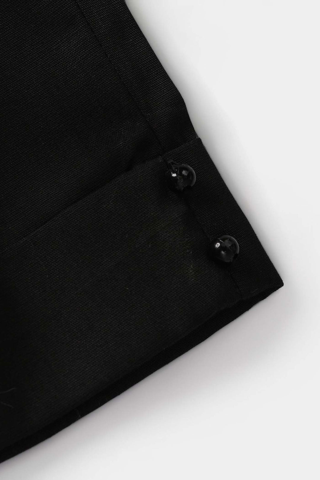 Girls Cotton Pant Cuff - Black