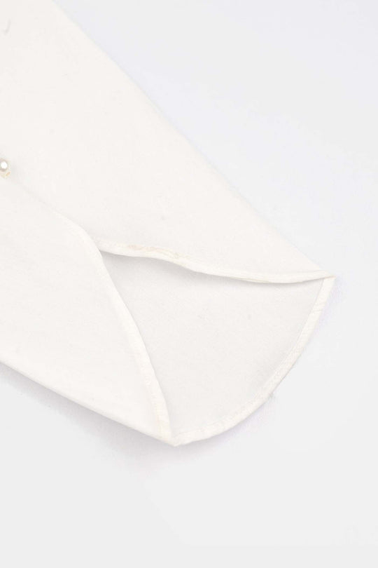 Girls Cotton Tulip Pant-White