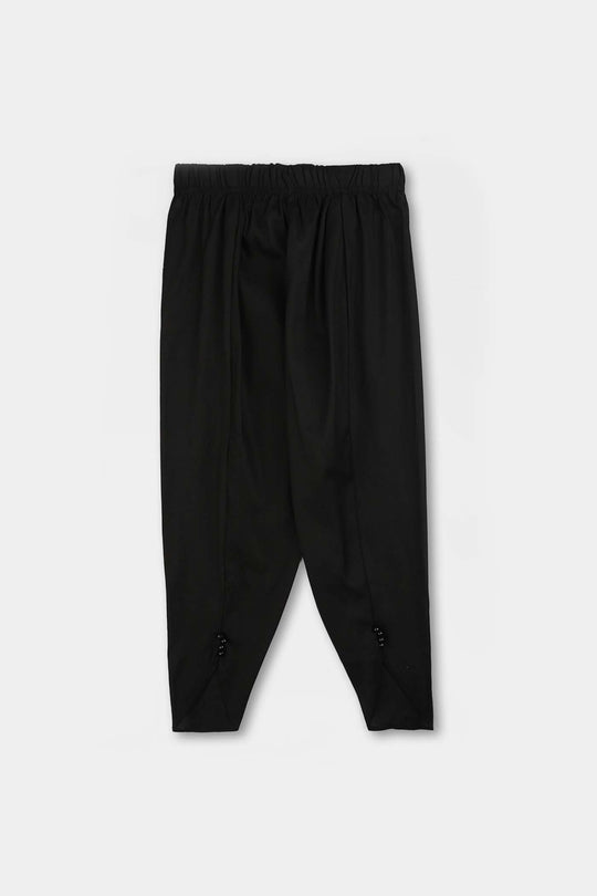 Girls Cotton Tulip Pant  - BLACK