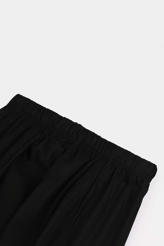 Girls Cotton Tulip Pant  - BLACK
