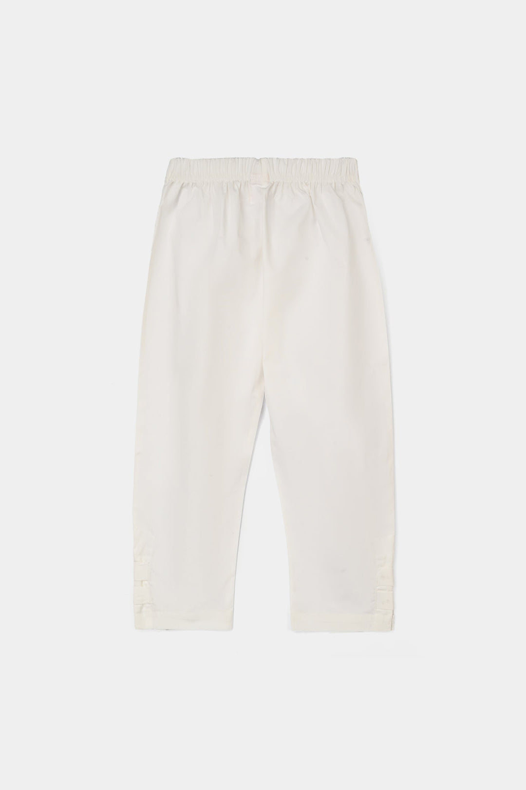 Girls Cotton Pants - White