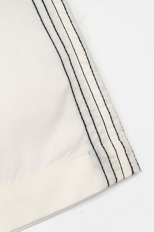 Infant Girls Cotton Pant Stitches - White