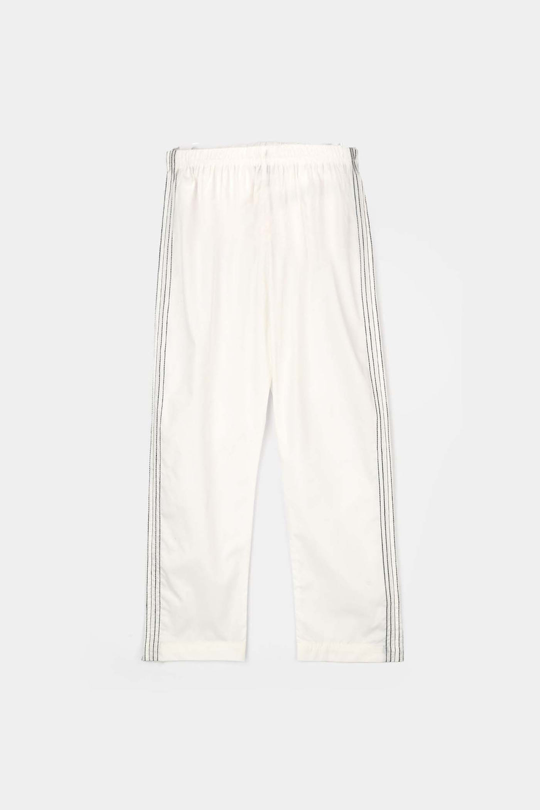 Infant Girls Cotton Pant Stitches - White