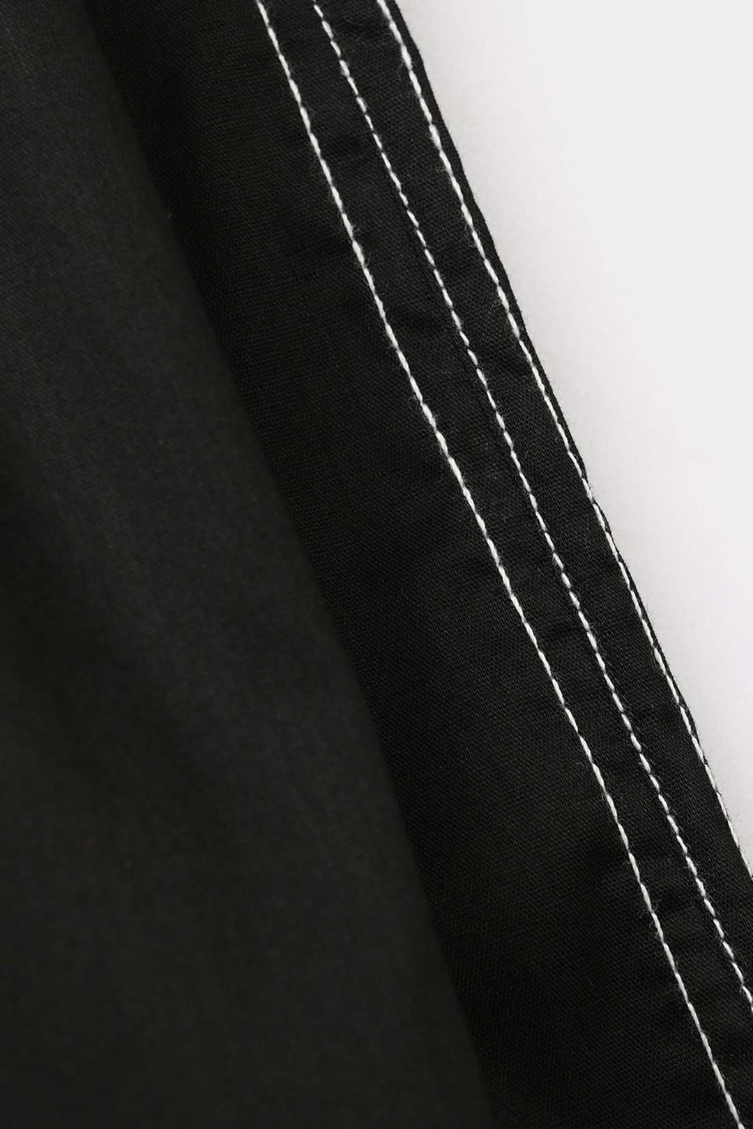 Girls Cotton Pant Stitches - Black