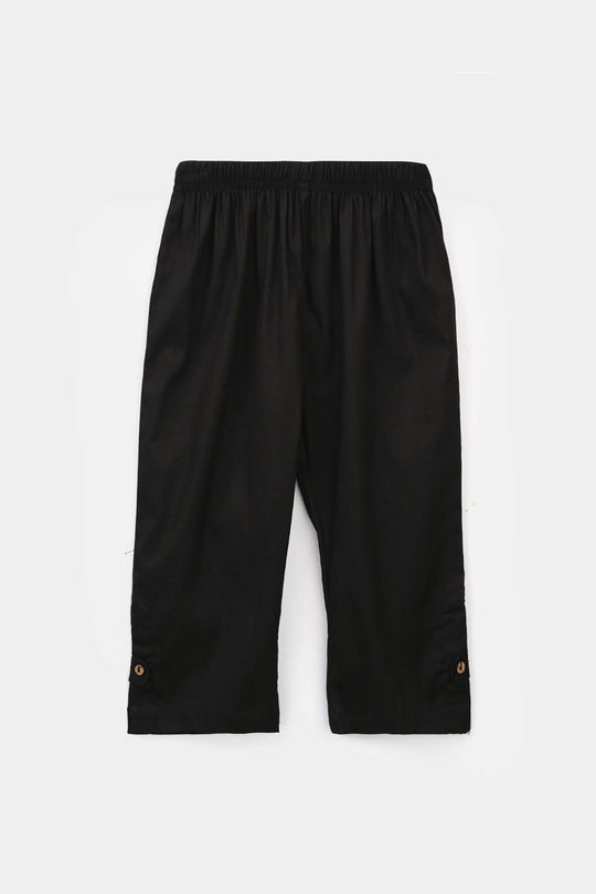 Infant Girls Cotton Pant - Black