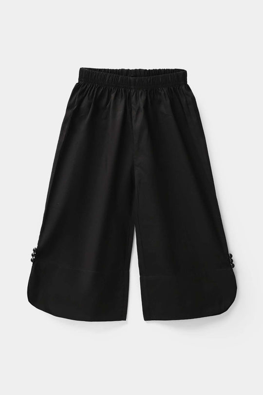 Infant Girls Cotton Culottes Round (Black)