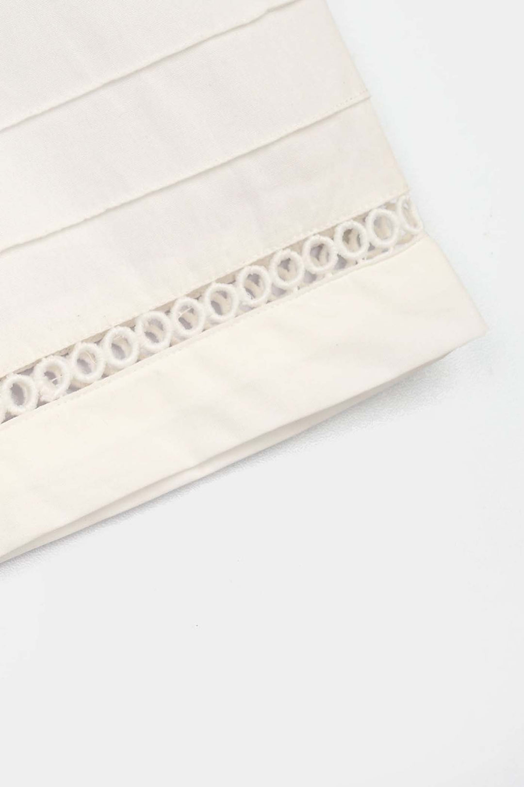 Infant Girls Cotton Culotte Pintex (White)