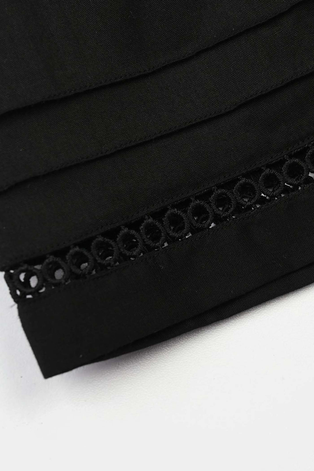 Girls Cotton Culotte Pintex - Black