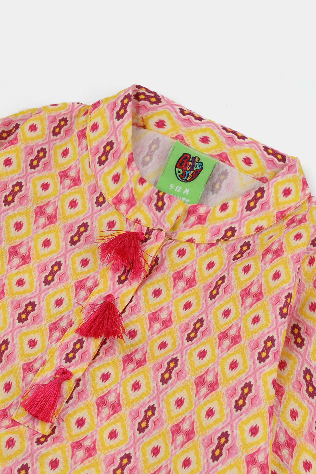 Infant Girls Cotton Printed 2Pcs Ikhat-Multi