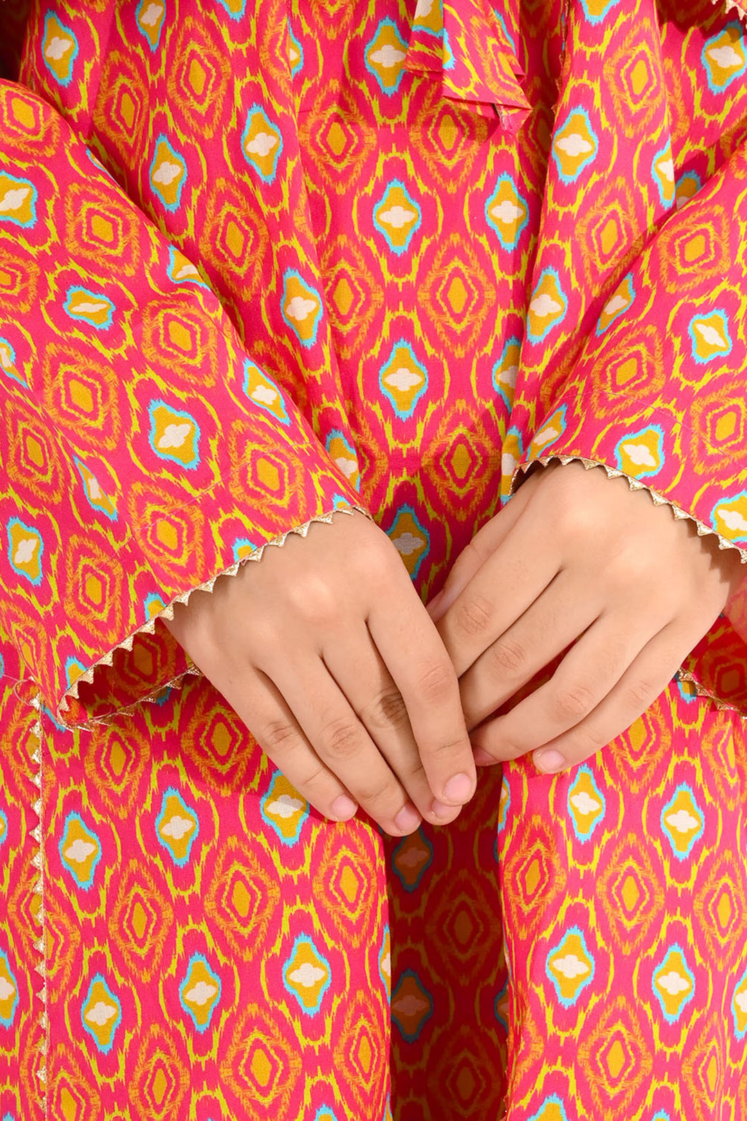 Girls Cotton Printed 3Pcs (Koti) - Multi
